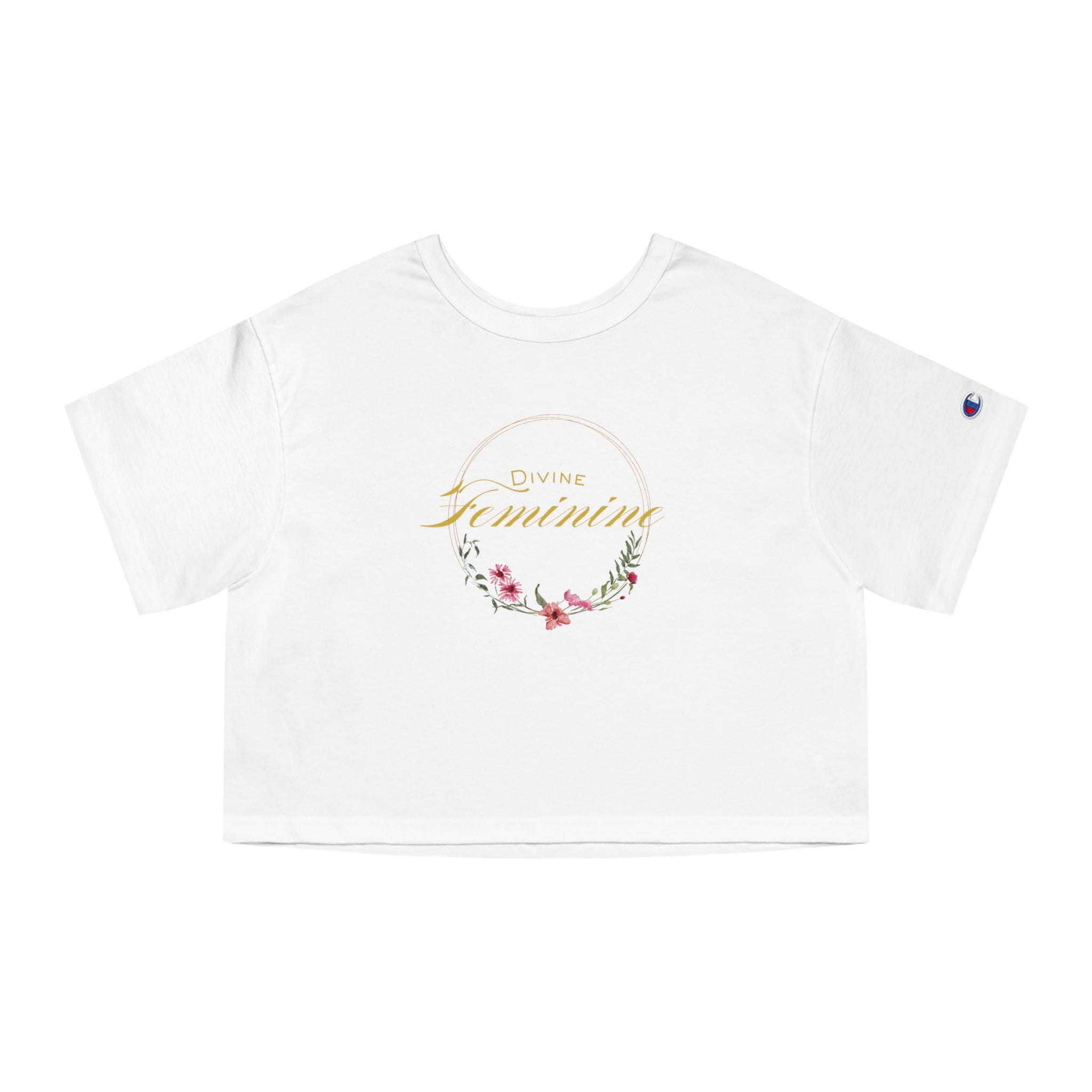 Divine Feminine Cropped Tee – Spiritual Empowerment Graphic Shirt for Women