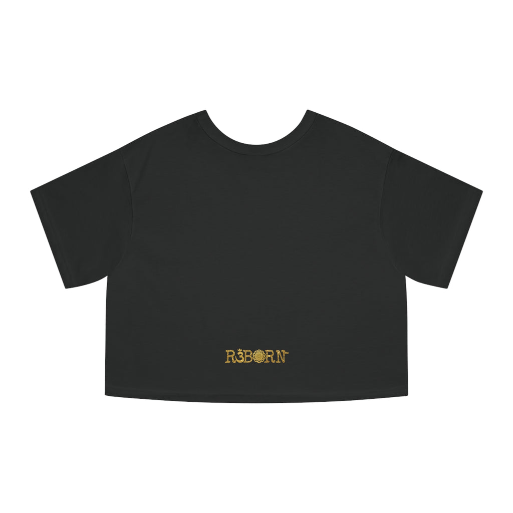 Divine Feminine Cropped Tee – Spiritual Empowerment Graphic Shirt for Women