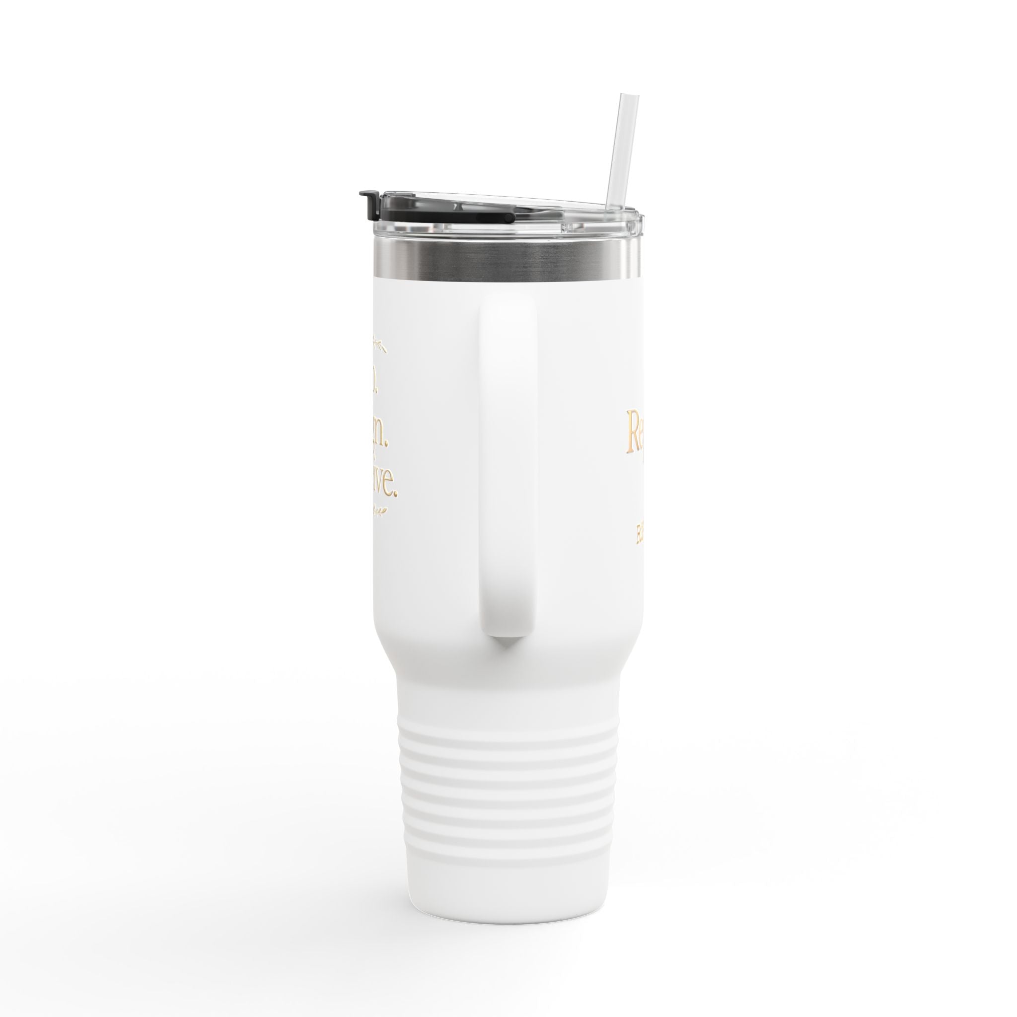 Sip. Align. Receive. Repeat. Insulated Travel Mug 40oz