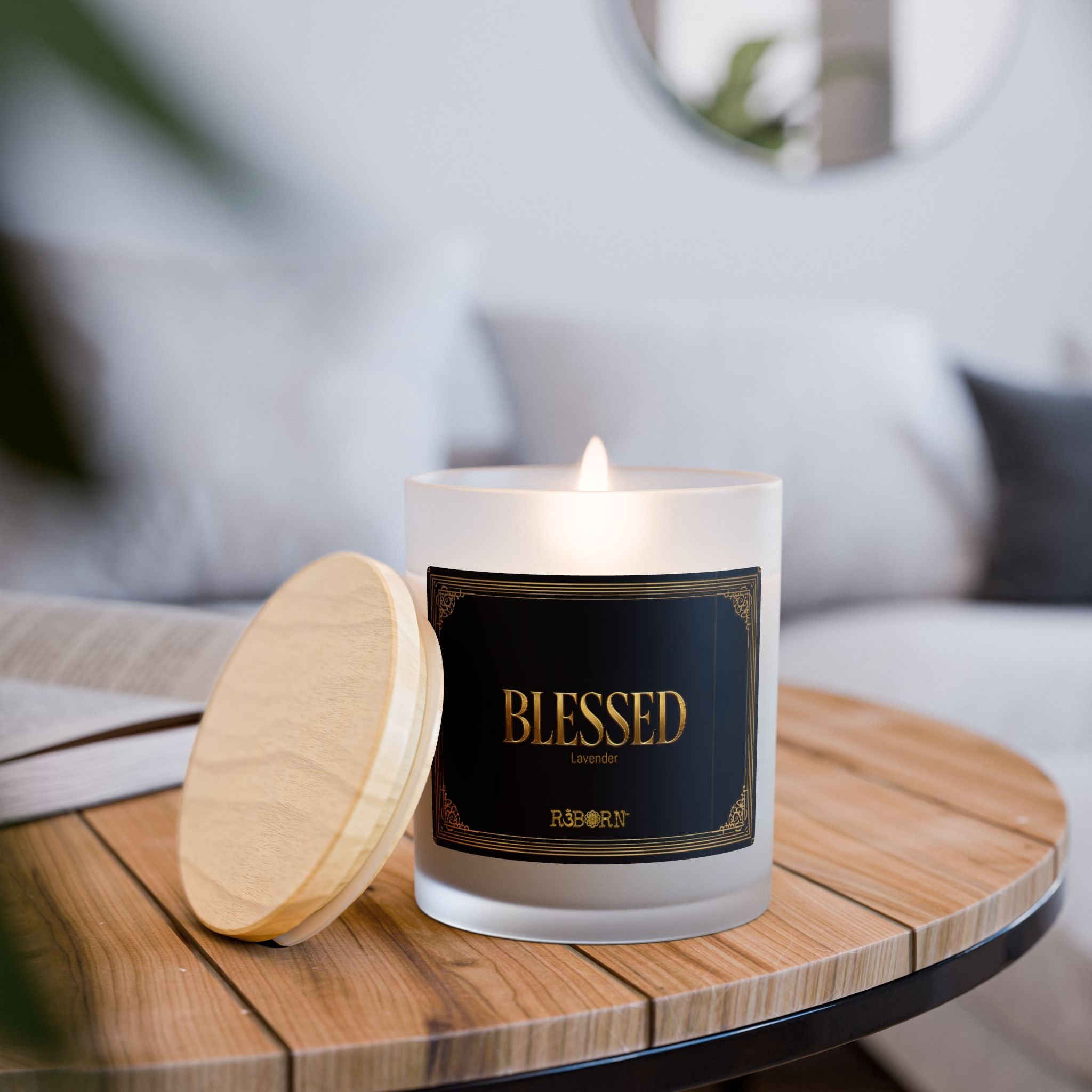Affirmation Luxe Frosted Glass Candle - 11oz Scented Candle for Relaxation & Home Decor