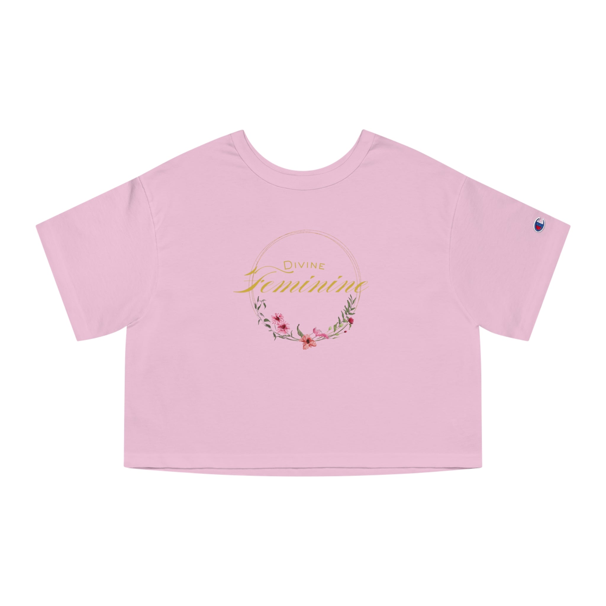 Divine Feminine Cropped Tee – Spiritual Empowerment Graphic Shirt for Women