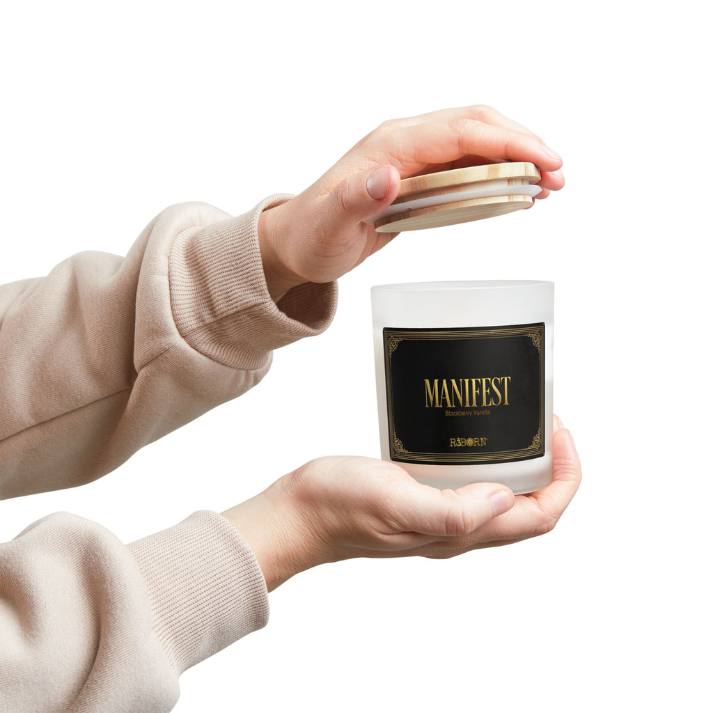 Affirmation Luxe Frosted Glass Candle - 11oz Scented Candle for Relaxation & Home Decor