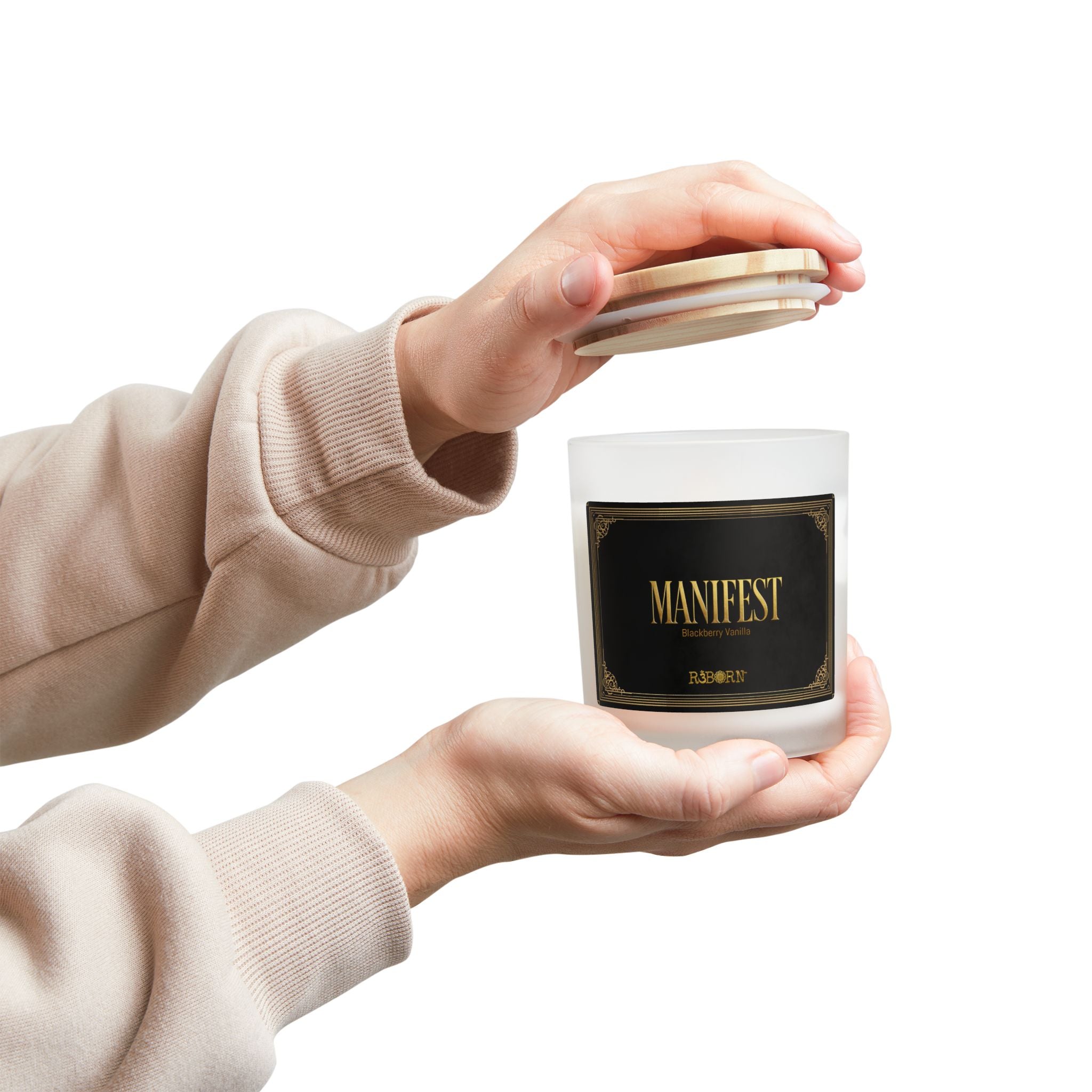 Affirmation Luxe Frosted Glass Candle - 11oz Scented Candle for Relaxation & Home Decor